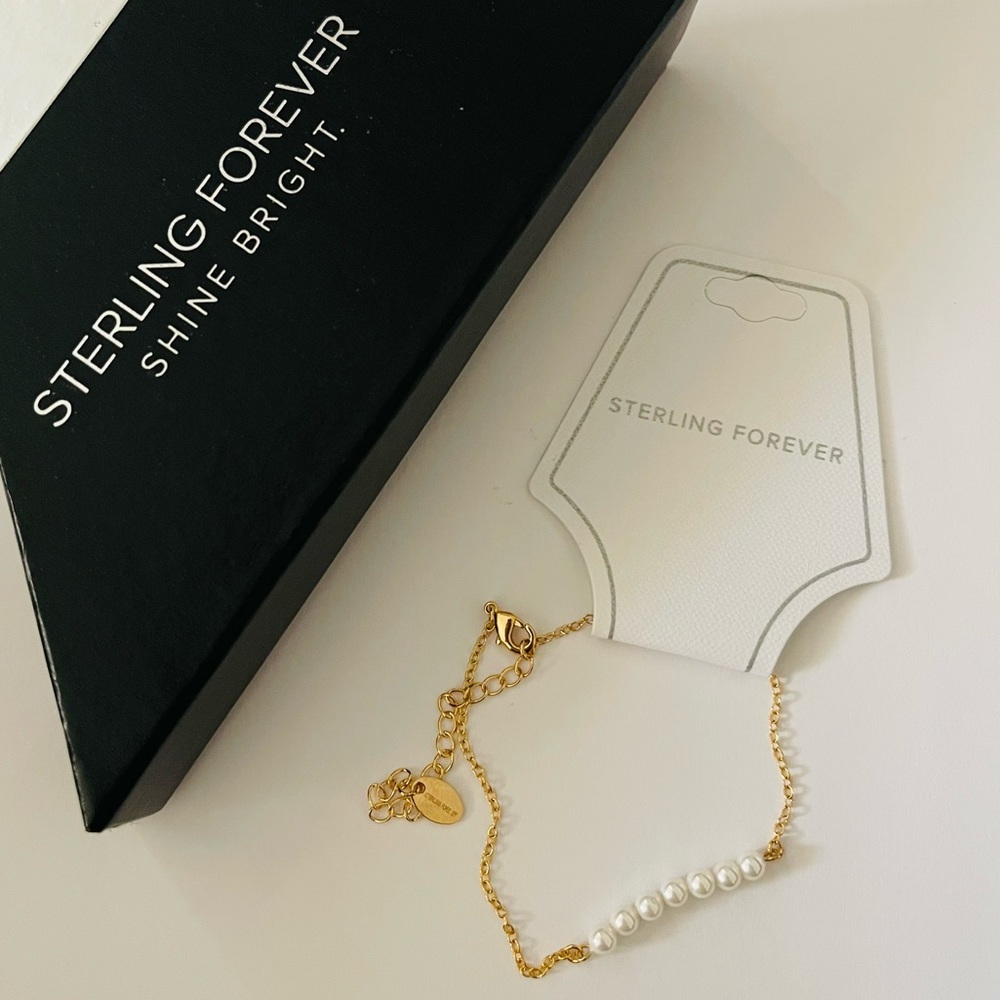 Sterling Forever Dainty Pearl Bracelet - Picture 4 of 9